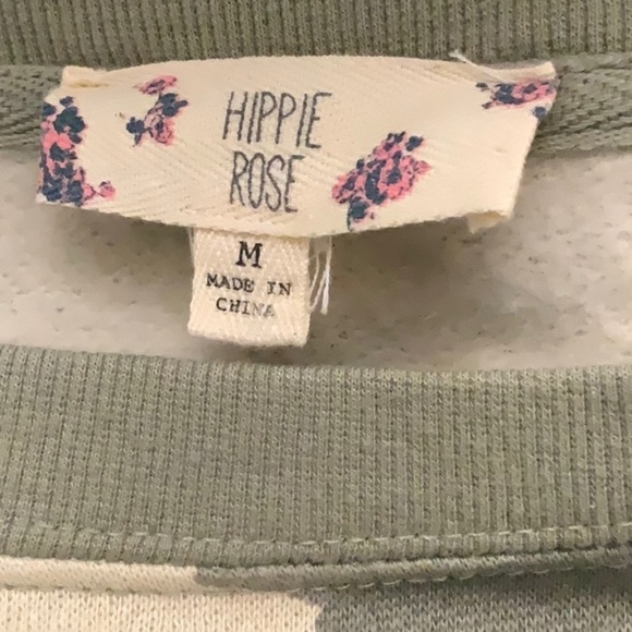 HIPPIE Rose Camo sweatshirt with side split. Long sleeves. Size M - Picture 6 of 8